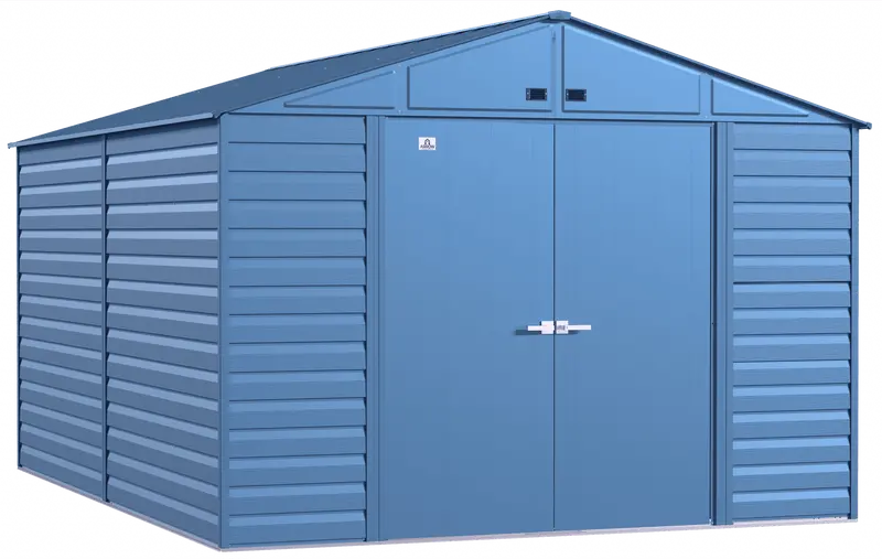 Arrow Select 10 ft. x 14 ft. Blue-Grey Weather-Resistant Steel Storage Shed