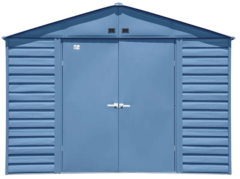 Arrow Select 10 ft. x 14 ft. Blue-Grey Weather-Resistant Steel Storage Shed