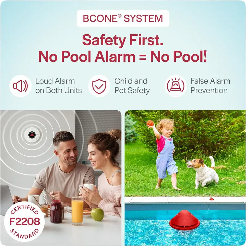 ASTM F2208-Certified Floating Pool Alarm | Loud Audio Alert for In-Ground and Above-Ground Pools | Alexa-Compatible | Quick Setup & Real-Time Monitoring