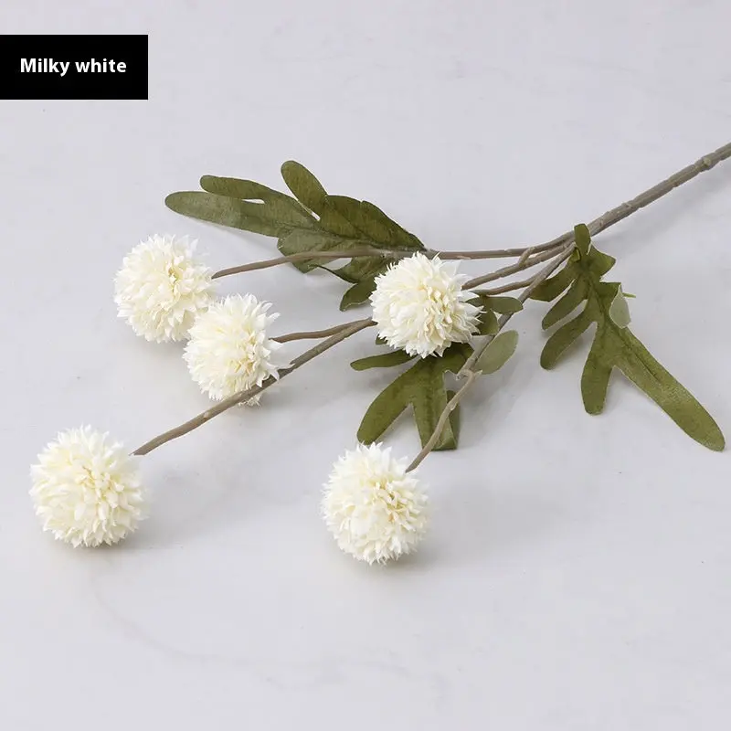 Autumn Dandelion Silk Stem – Textured Faux Branch for Fall Weddings and Hearthside Styling