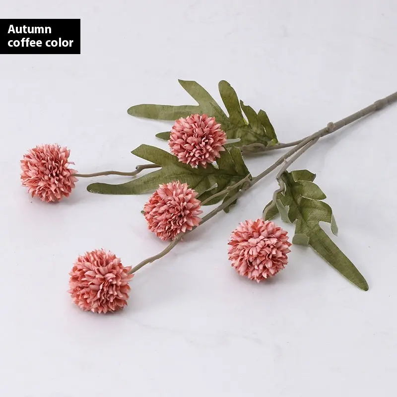 Autumn Dandelion Silk Stem – Textured Faux Branch for Fall Weddings and Hearthside Styling