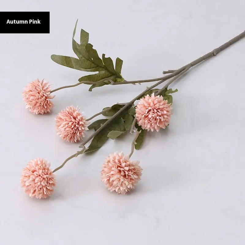 Autumn Dandelion Silk Stem – Textured Faux Branch for Fall Weddings and Hearthside Styling