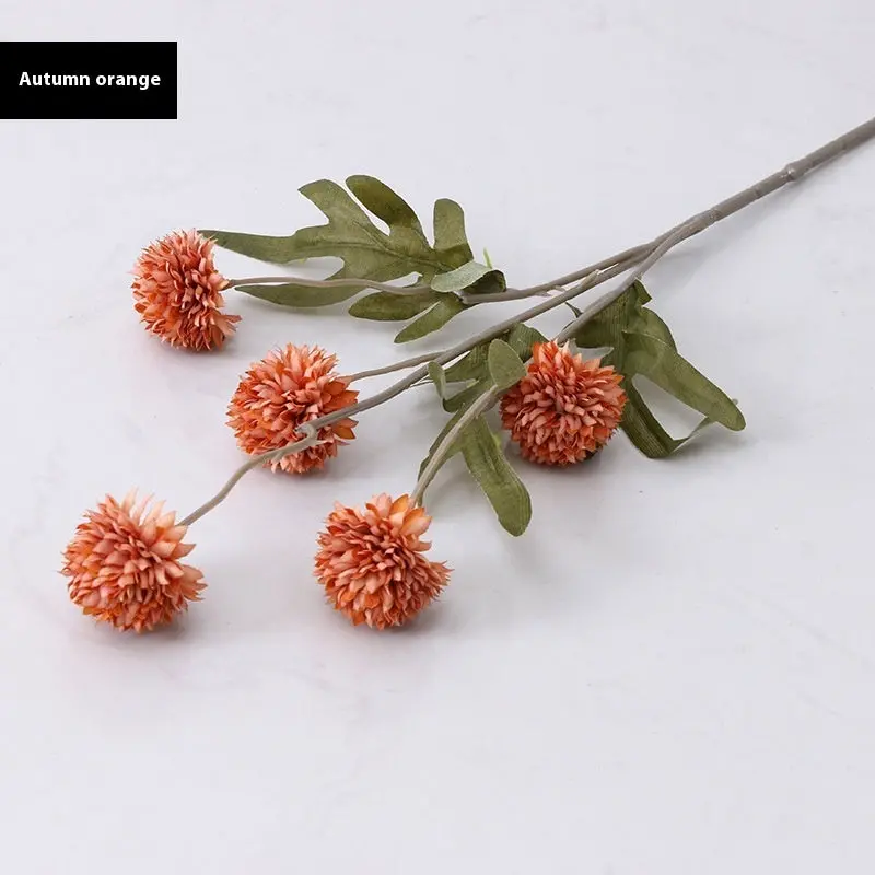 Autumn Dandelion Silk Stem – Textured Faux Branch for Fall Weddings and Hearthside Styling