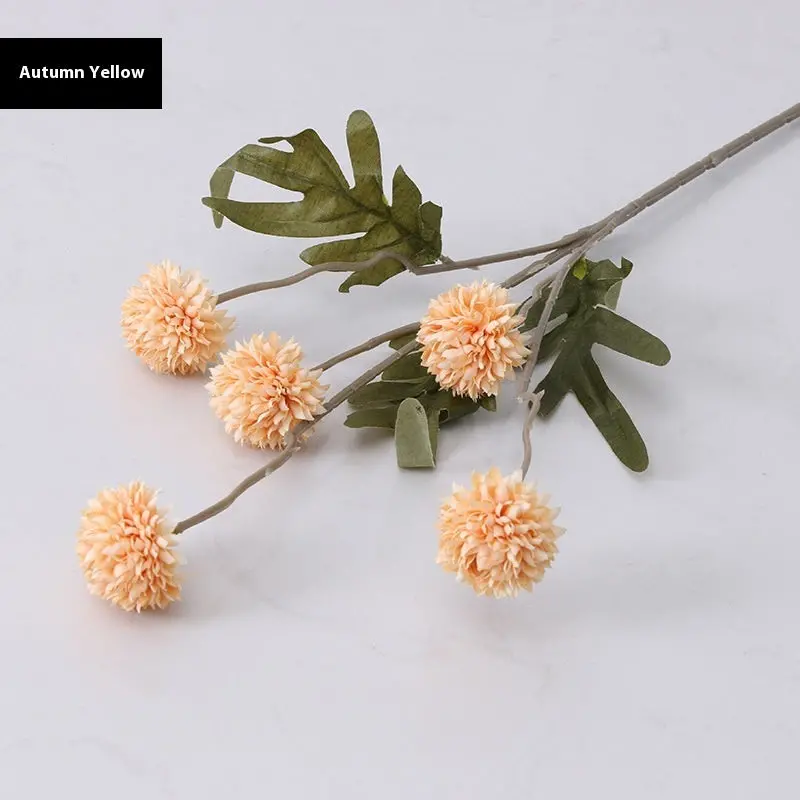 Autumn Dandelion Silk Stem – Textured Faux Branch for Fall Weddings and Hearthside Styling