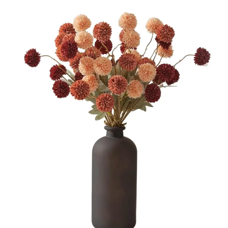 Autumn Dandelion Silk Stem – Textured Faux Branch for Fall Weddings and Hearthside Styling