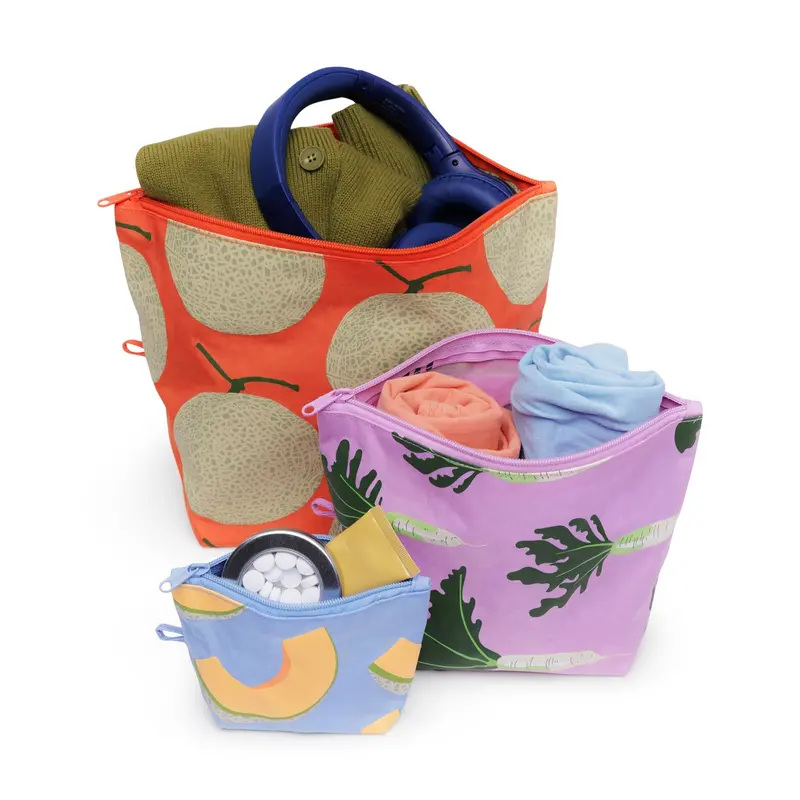 Baggu Eco-Friendly Produce Pouches – Set of 3, Made from Recycled Nylon