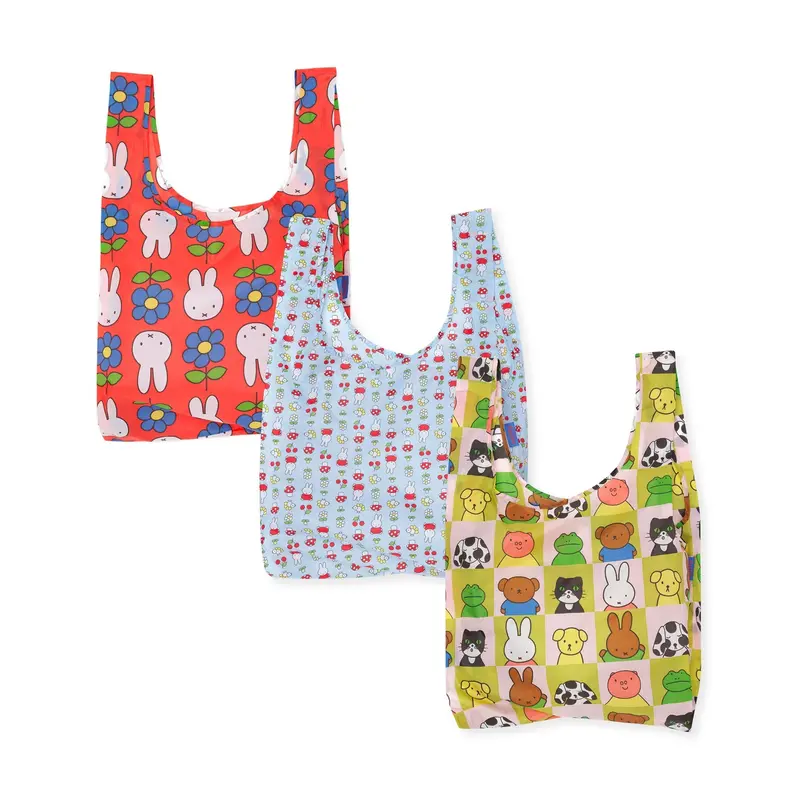 Baggu Miffy Collection: Trio of Eco-Friendly Recycled Nylon Tote Bags