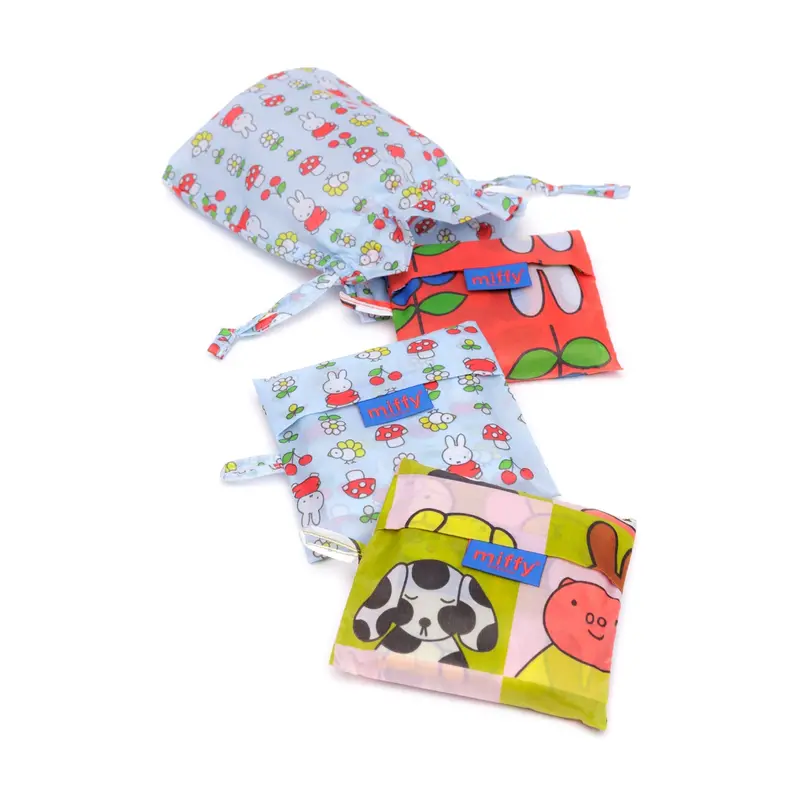 Baggu Miffy Collection: Trio of Eco-Friendly Recycled Nylon Tote Bags