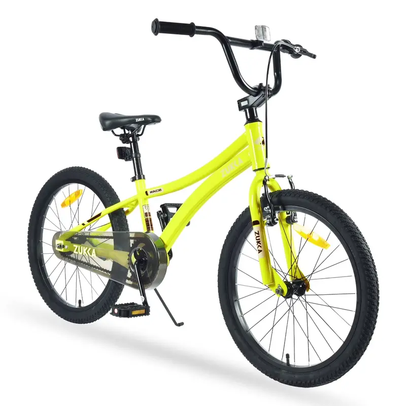 Baprem Kids’ Balance Bike – 18" Pink Steel Frame Bicycle for Ages 5–9 with Removable Training Wheels