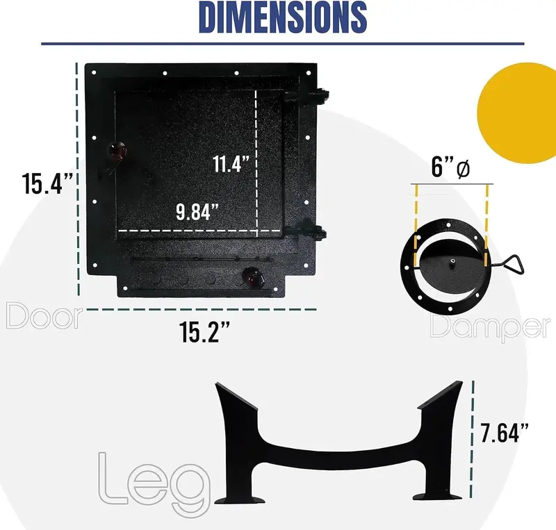 Barrel Stove Kit C – DIY Wood-Burning Heater Designed for 30–55-Gallon Drums, Ideal for Emergency Heating & Outdoor Cooking