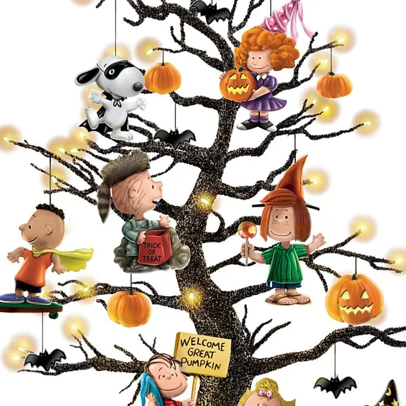 Battery-Operated Illuminated Pumpkin Tree – Festive Tabletop Halloween Centerpiece