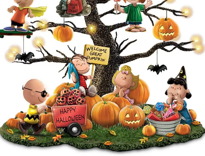 Battery-Operated Illuminated Pumpkin Tree – Festive Tabletop Halloween Centerpiece
