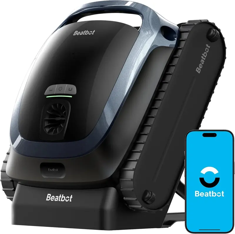 Beatbot AquaSense 2 Cordless Robotic Pool Cleaner – Smart Auto-Parking, Dual-Pass Waterline Scrubbing, Covers Up to 3,230 sq.ft (Blue)