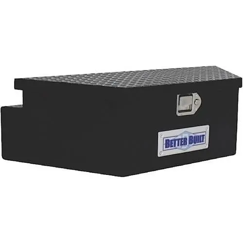 BETTER BUILT Heavy-Duty V-Shaped Tongue Toolbox for Utility Trailers – 39" x 16.5" x 12", Matte Black Finish