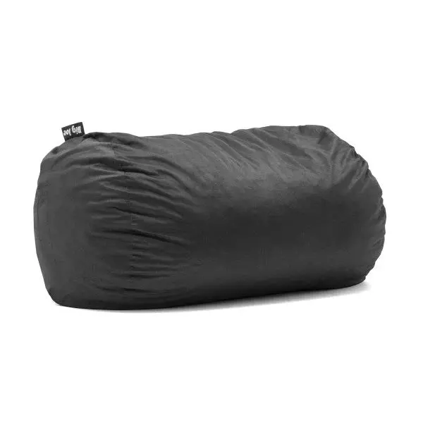 Big Joe Fuf Media Lounger – Ergonomic Black Bean Bag Chair with Supportive Fill
