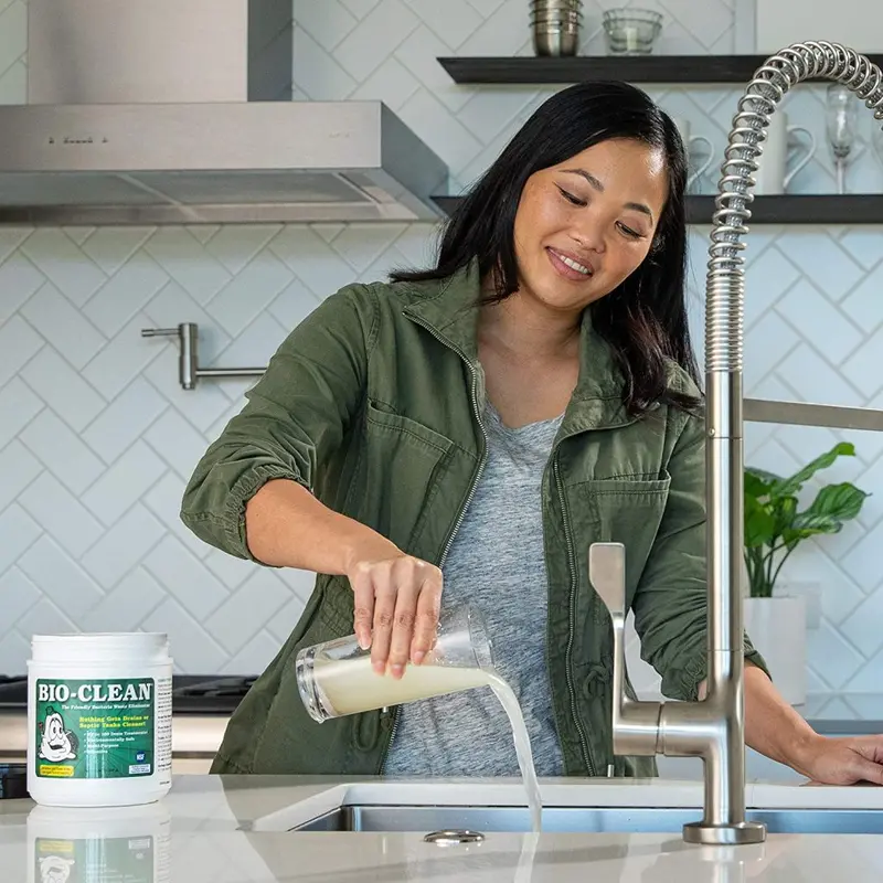 Bio-Clean Natural Enzyme Drain Cleaner – 2-Pound Septic-Safe Formula, Eco-Friendly, Up to 100 Treatments