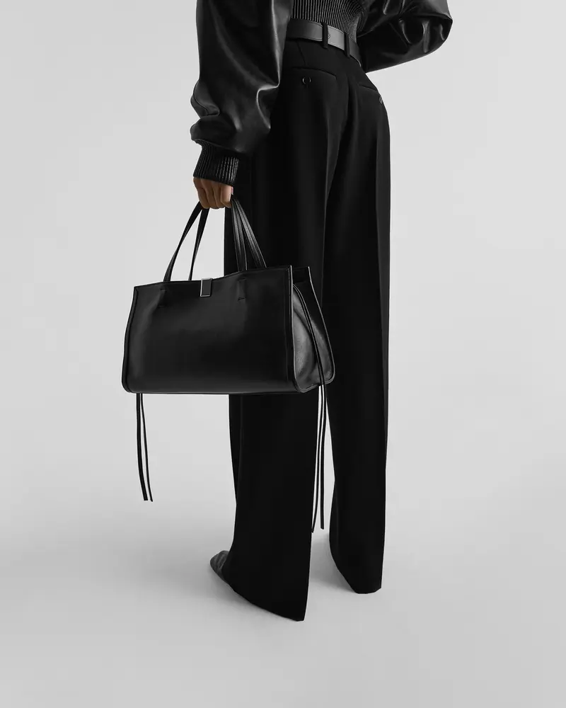 Black Calf Leather Kit Cabas Bag 2