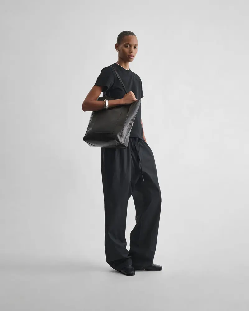 Black Cotton Patch T-Shirt With Boyish Fit