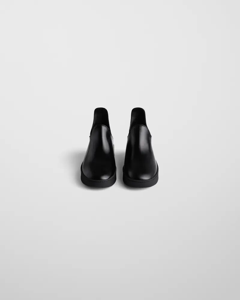 Black Leather Slip-On Sneaker 2