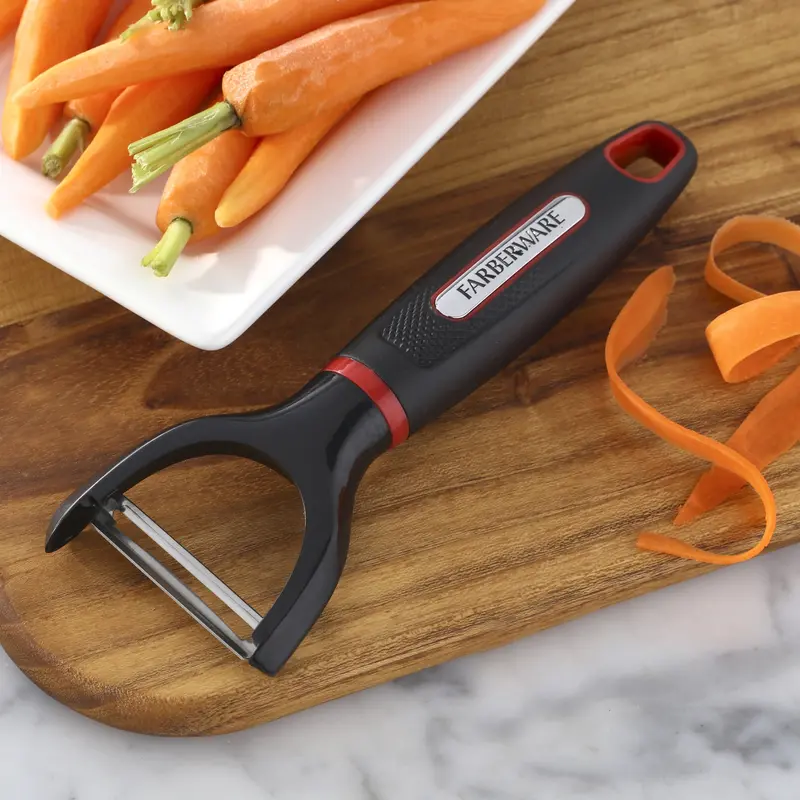 Black Stainless Steel Y-Style Vegetable Peeler – Ergonomic Kitchen Tool for Effortless Peeling and Precision Control