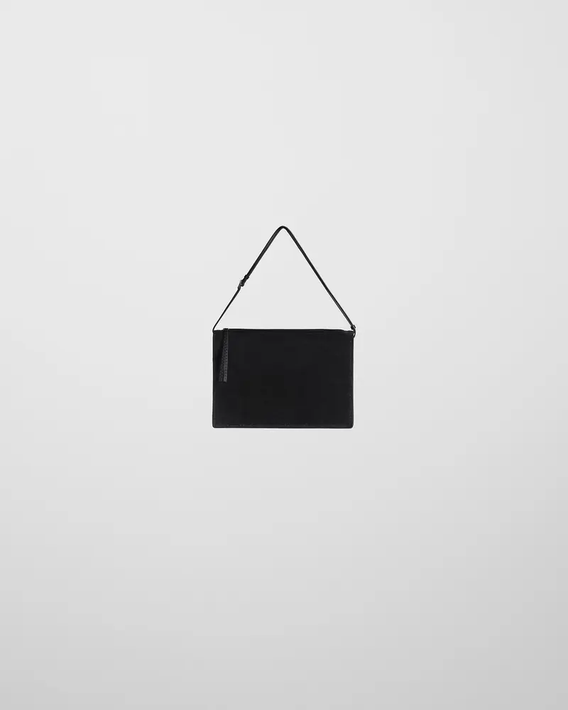 Black Suede Glove-Style Pochette