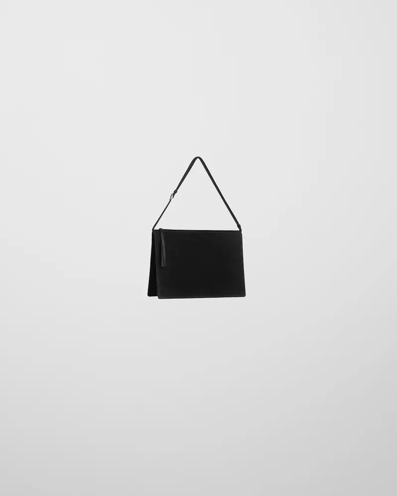Black Suede Glove-Style Pochette