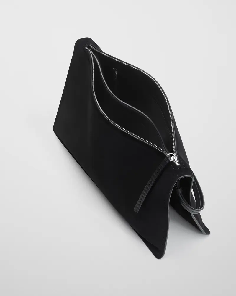 Black Suede Glove-Style Pochette