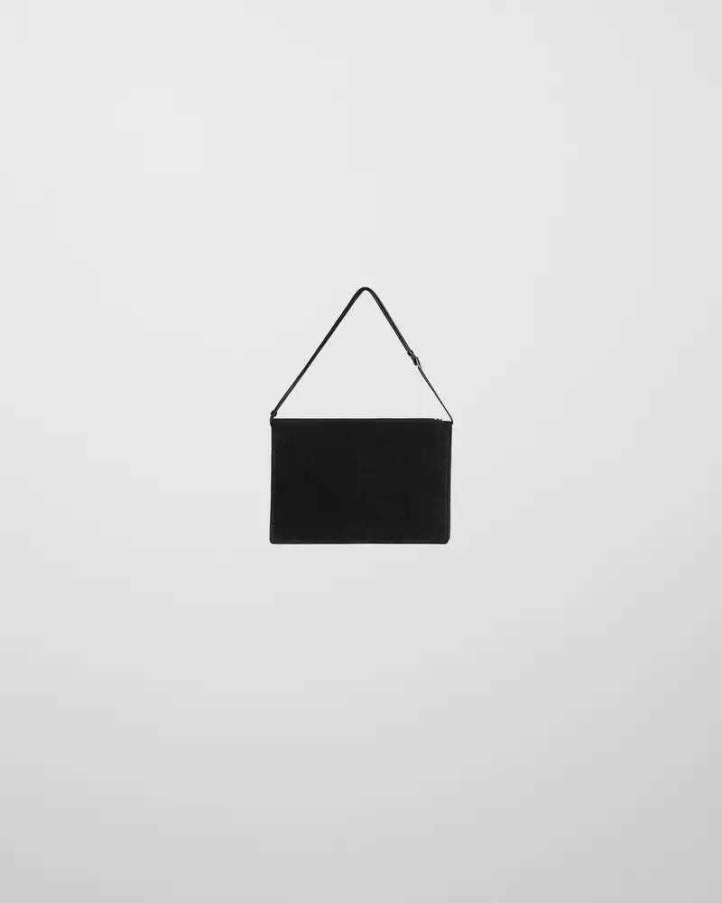 Black Suede Glove-Style Pochette