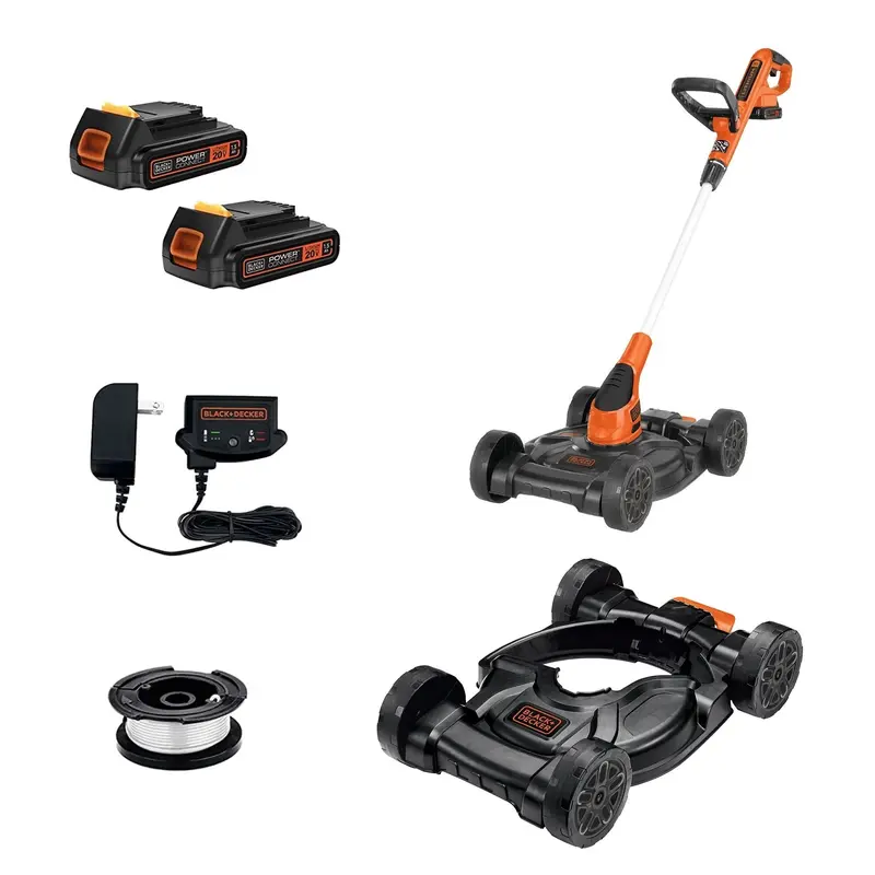 BLACK+DECKER 20V MAX 12-Inch 3-in-1 Cordless Lawn Mower: Mulching, Bagging & Side-Discharge Modes