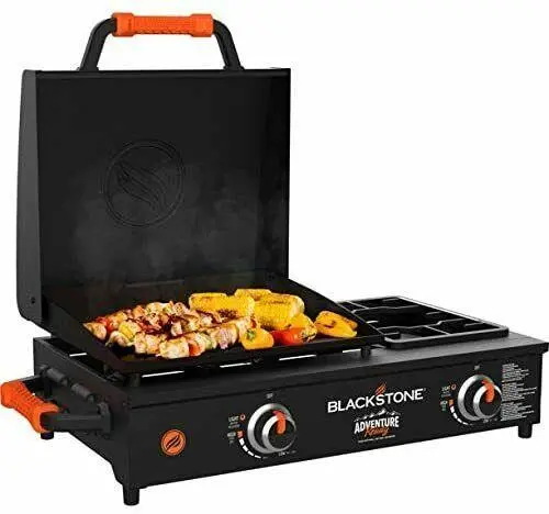 Blackstone Adventure Ready 17-Inch Tabletop Griddle – Portable Flat Top Grill Featuring Range-Style Burner