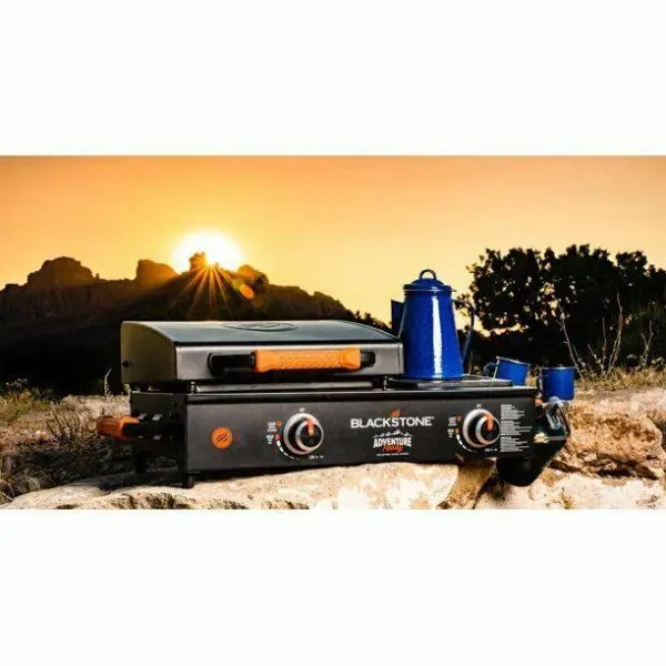 Blackstone Adventure Ready 17-Inch Tabletop Griddle – Portable Flat Top Grill Featuring Range-Style Burner