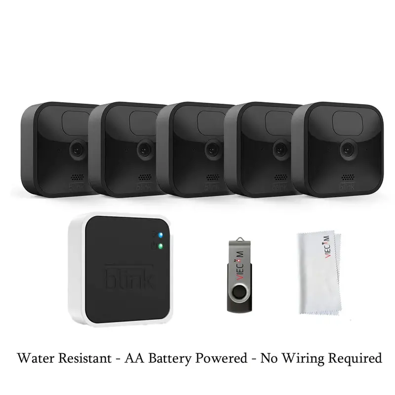 Blink Outdoor Wireless Security System – 5-Camera 1080p HD Setup with Night Vision, Weatherproof Design & Local Storage