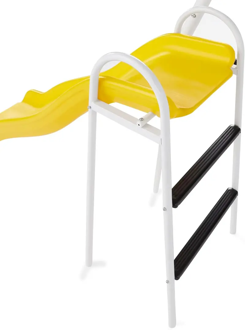 Blue Ridge A-Frame Backyard Playset – Complete Swing Structure with Glider, Trapeze, Two Seats, and Full-Size Slide