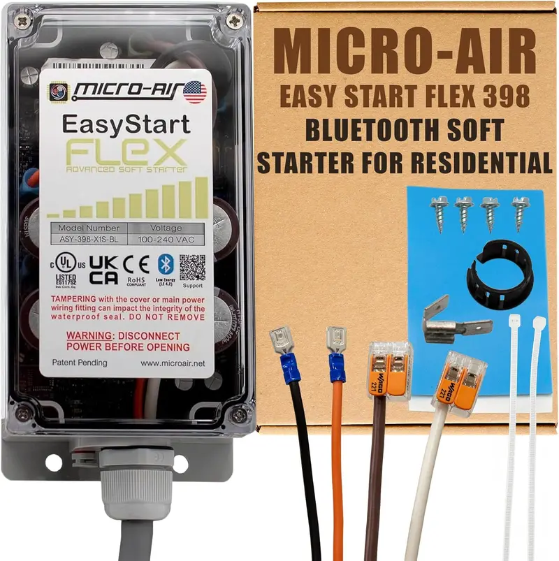Bluetooth-Enabled AC Soft Start Kit – Inrush Current Limiter for Generators & RV Systems, Compatible with Up to 6-Ton HVAC Units