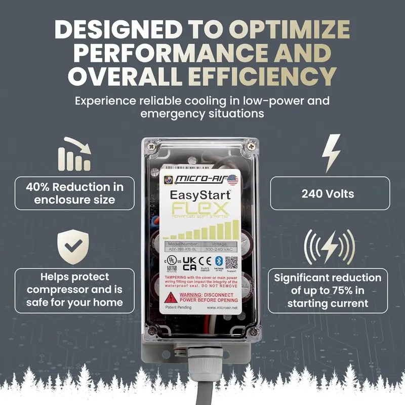 Bluetooth-Enabled AC Soft Start Kit – Inrush Current Limiter for Generators & RV Systems, Compatible with Up to 6-Ton HVAC Units 2
