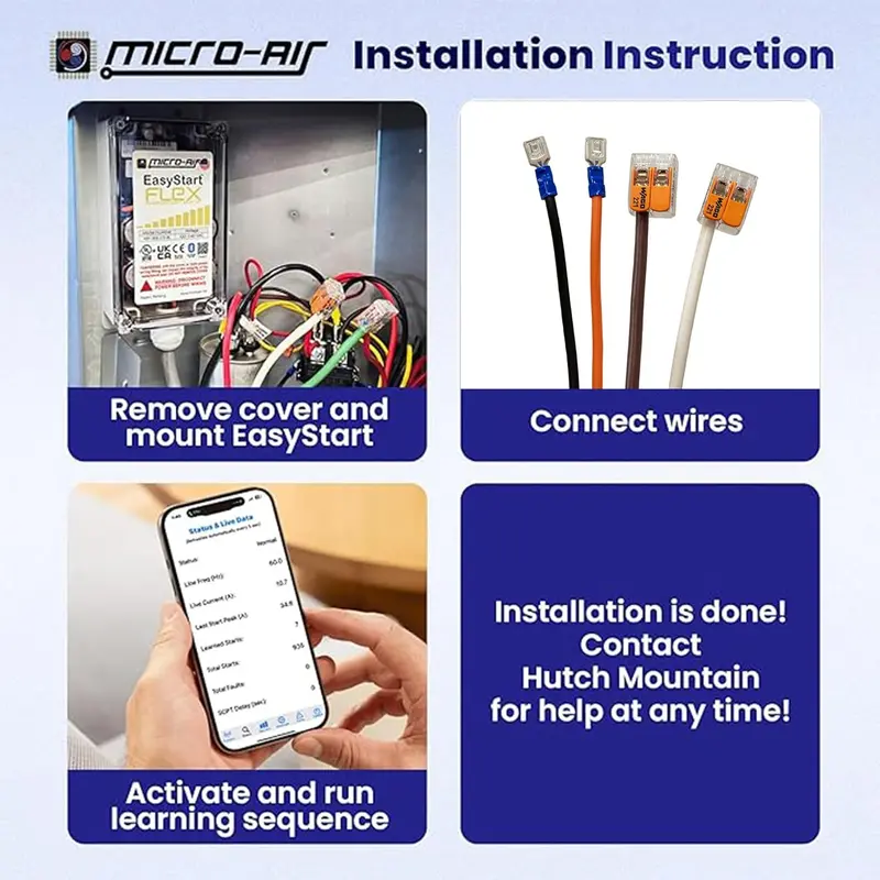 Bluetooth-Enabled AC Soft Start Kit – Inrush Current Limiter for Generators & RV Systems, Compatible with Up to 6-Ton HVAC Units