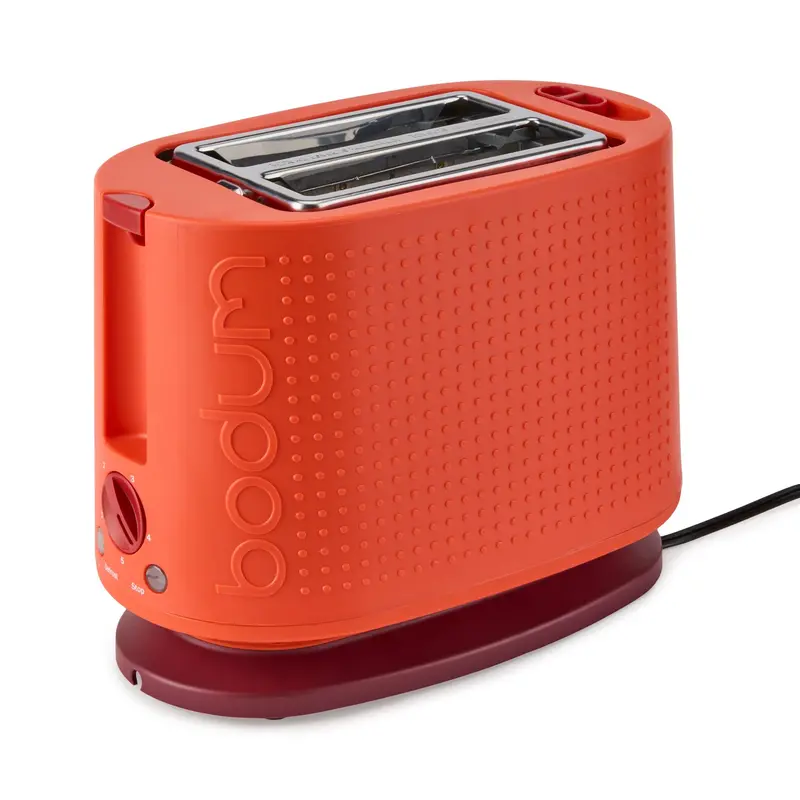 Bodum Bistro 2-Slice Toaster in Vibrant Red Finish