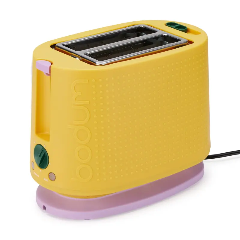 Bodum Bistro 2-Slice Toaster in Vibrant Yellow – Compact & Efficient