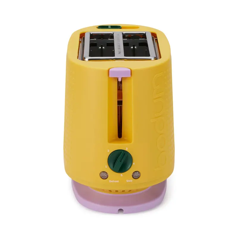 Bodum Bistro 2-Slice Toaster in Vibrant Yellow – Compact & Efficient