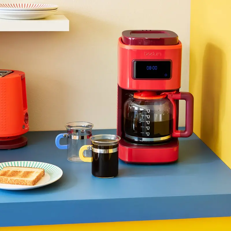 Bodum Programmable 12-Cup Coffee Maker in Classic Red