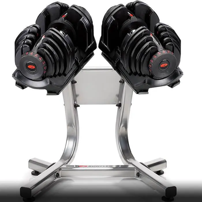 Bowflex SelectTech 1090 Dumbbell Set – Space-Efficient Adjustable Weights with Dial-Select Mechanism