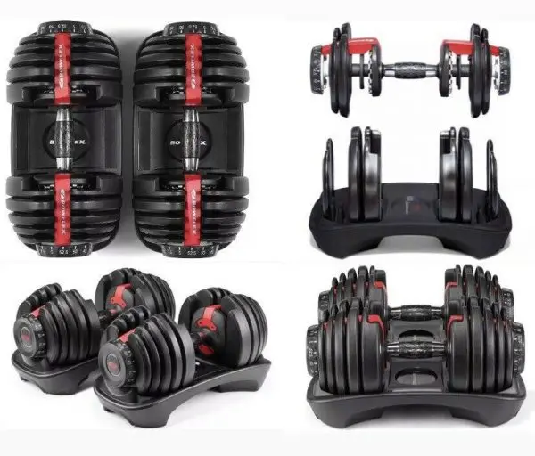 Bowflex SelectTech 552 Adjustable Dumbbell Pair with Rapid Weight-Change System