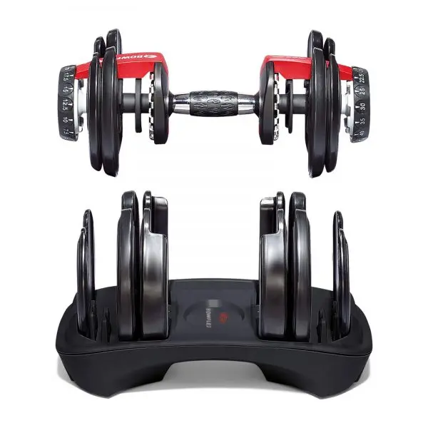 Bowflex SelectTech 552 Adjustable Dumbbell Pair with Rapid Weight-Change System