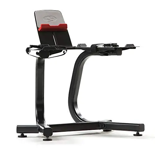 Bowflex SelectTech Dumbbell Stand with Media Shelf – Compact Wheeled Design, Ergonomic Storage for 552/560/1090 Models