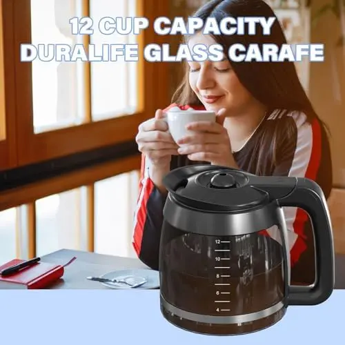 BPA-Free 12-Cup Replacement Carafe for Ninja CE251 and CE201 Coffee Bar Systems