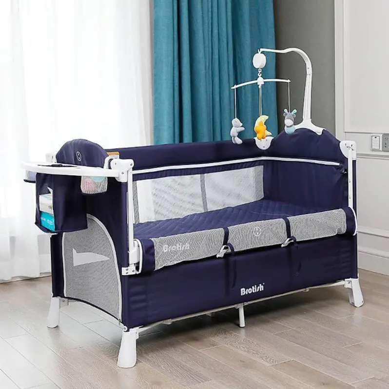 Breathable Adjustable Bassinet for Newborns – Premium Bedside Sleeper with Height Customization