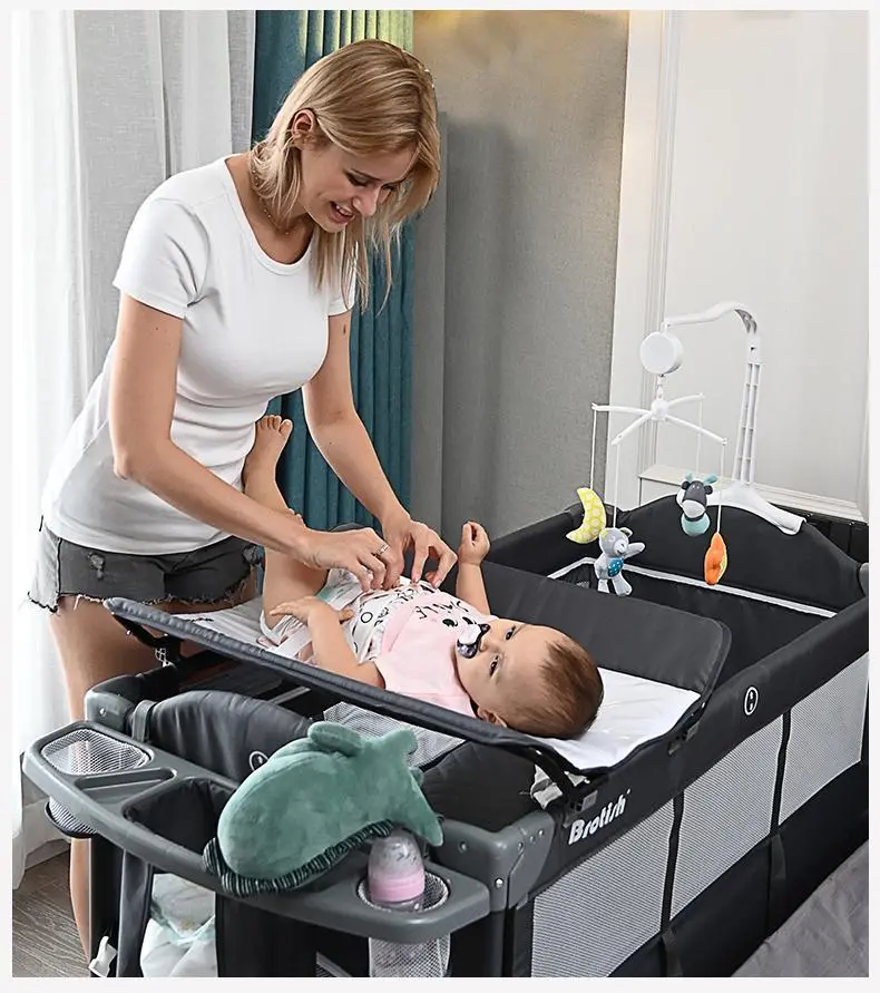 Breathable Adjustable Bassinet for Newborns – Premium Bedside Sleeper with Height Customization
