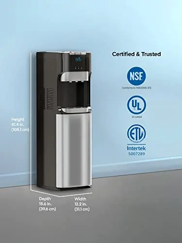 Brio Bottom-Loading Water Cooler – Triple-Temperature Dispenser (Hot, Cold, Room Temp)