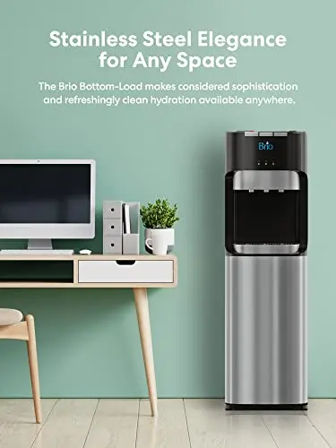 Brio Bottom-Loading Water Cooler – Triple-Temperature Dispenser (Hot, Cold, Room Temp)