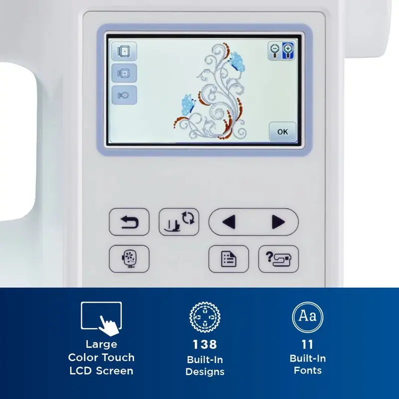 Brother SE600 Computerized Sewing and Embroidery Machine – 5" x 7" Hoop Area, Touchscreen LCD Interface